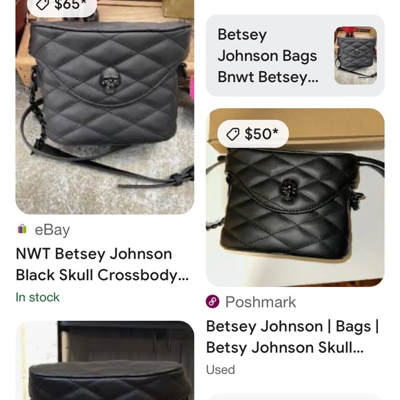 BETSEY JOHNSON Quilted Skull Accent Bag by Never Used! SO SO WELL MADE AND CUTE! - Picture 2 of 14